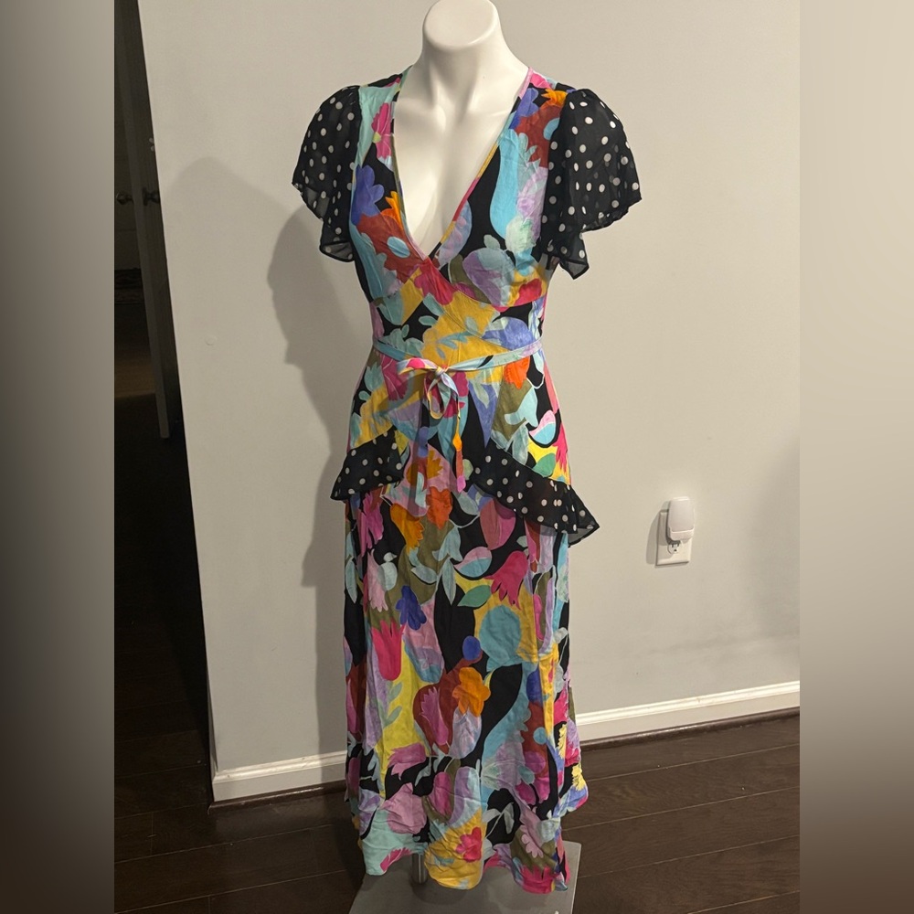 RIXO x RTR Eve Midi Multicolor Floral Midi Dress - Picture 3 of 10